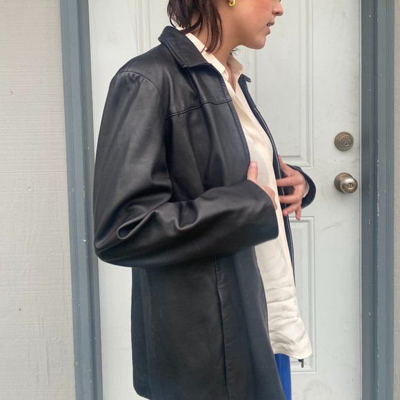 Leather Alfani Womens Jacket - Picture 3 of 5